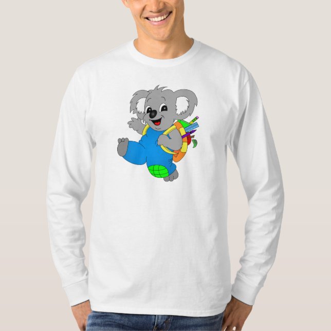 Koala Bear med ryggsäck T-shirt (Framsida)