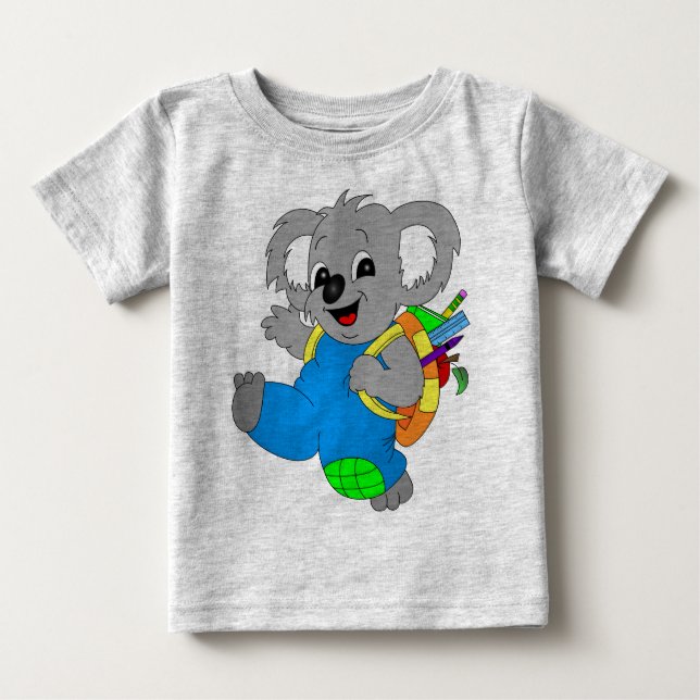 Koala Bear med ryggsäck Tee Shirt (Framsida)