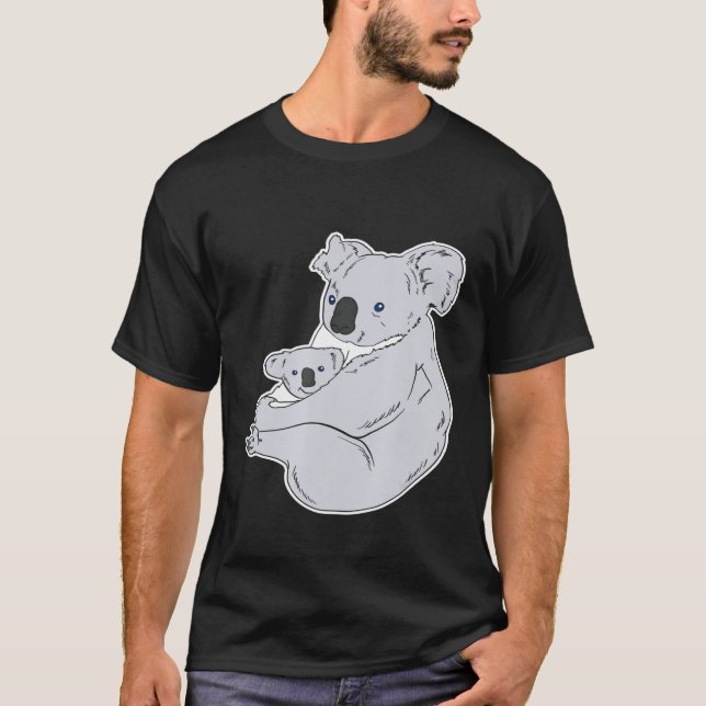 Koala Bear Mor och Child Koala Bear T Shirt (Framsida)