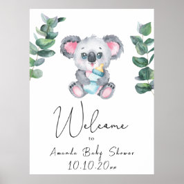 Koala Bear och Eucalyptus - Välkomstskum Poster