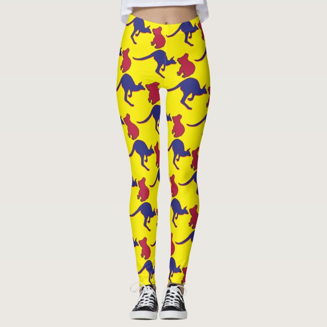 Koala Bear och Kangaroo Leggings (Framsida)
