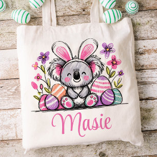 Koala Bear Påsk Kids Namn Girls Bunny Tygkasse
