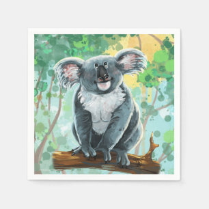 Koala Bear-presenter och tillbehör Pappersservett