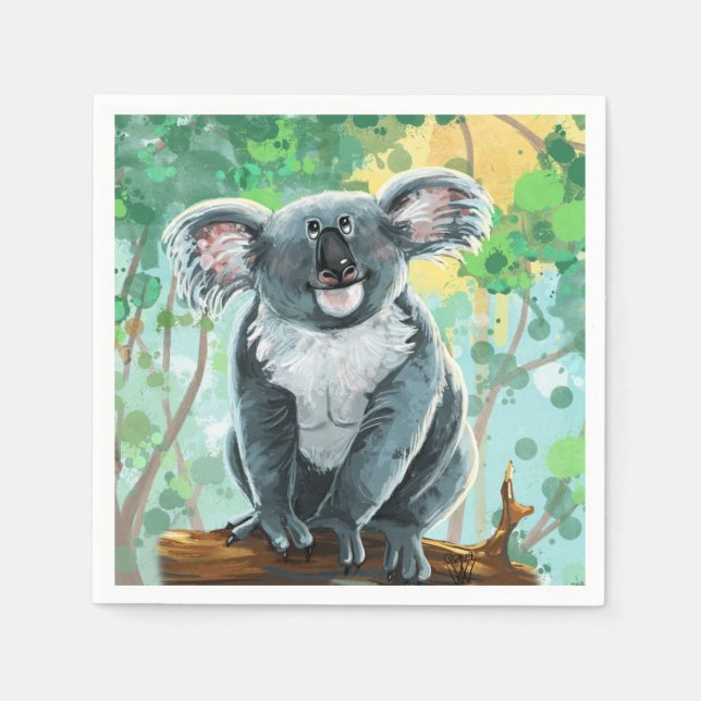 Koala Bear-presenter och tillbehör Pappersservett (Framsidan)