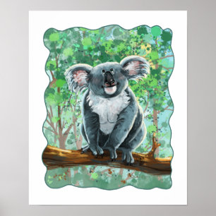 Koala Bear-presenter och tillbehör Poster
