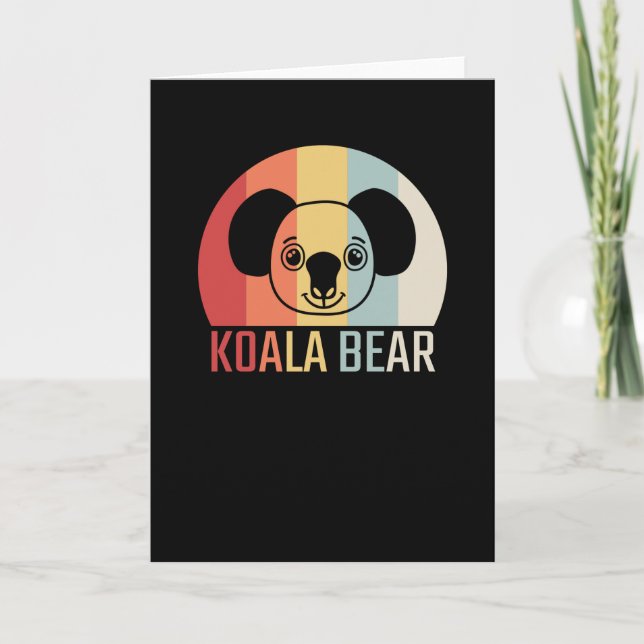 Koala Bear Retro Kort (Framsida)