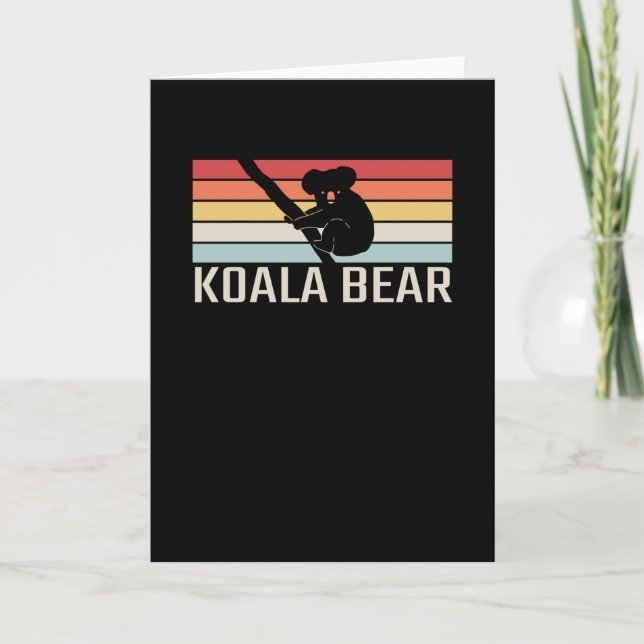 Koala Bear Retro Kort (Framsida)