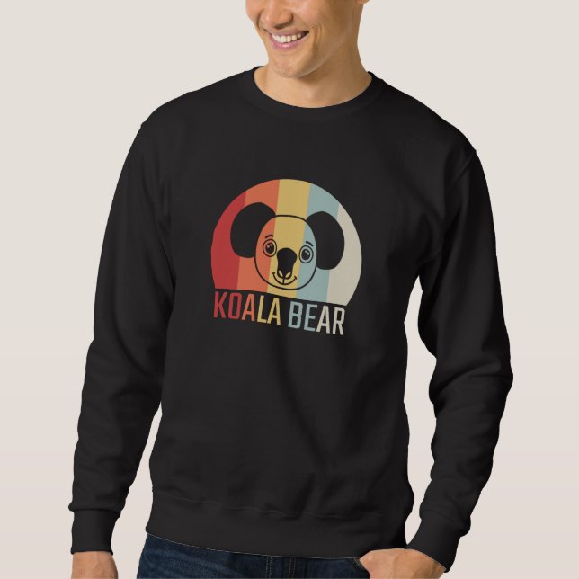 Koala Bear Retro Lång Ärmad Tröja (Framsida)