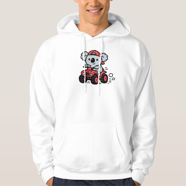 Koala Bear Riding ATV Hoodie (Framsida)
