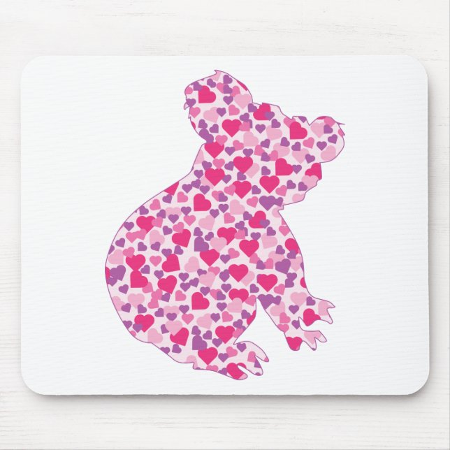 Koala-Bear-Rosa-Hearts Musmatta (Framsidan)