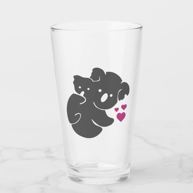 Koala Bear Silhouette Glaskopp (Framsida)