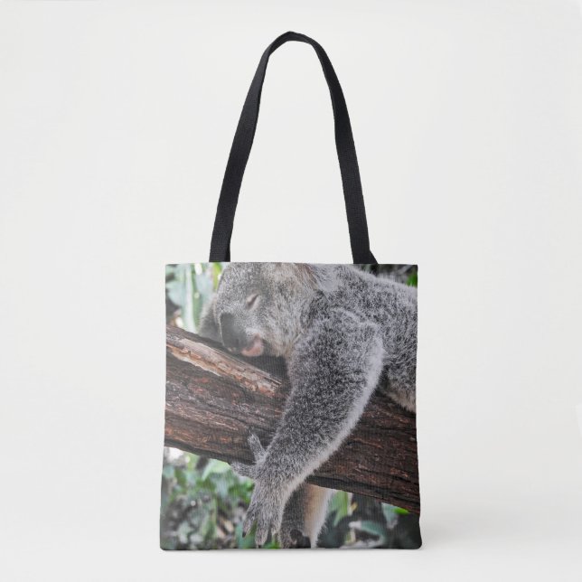 KOALA BEAR SLEEPING ON TREE TYGKASSE (Framsida)