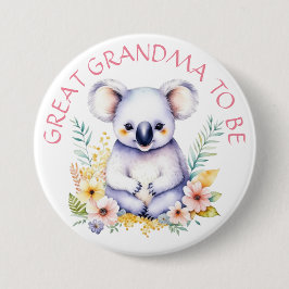 Koala Bear Thated Underbar Grandma to be Baby Show Knapp