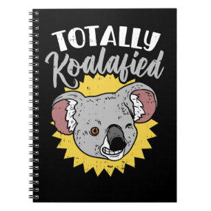 Koala Bear Totally Koalafied Punny Humor Koala Anteckningsbok