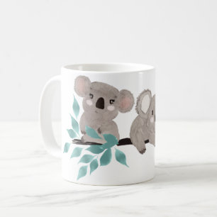 Koala Bear Vatten Färg, målade Art Mugg