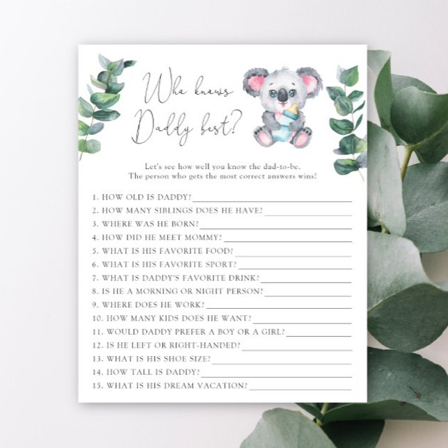 Koala Bear Vem känner pappa bäst (Skapare uppladdad)