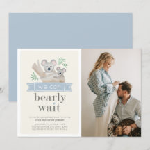 Koala Bear Vi kan barly Wait Par Baby Shower
