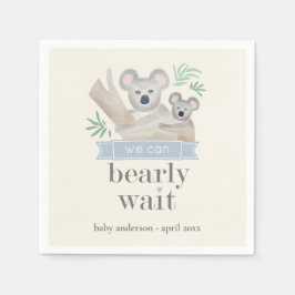 Koala Bear vi kan bearly Wait Baby Shower Pappersservett