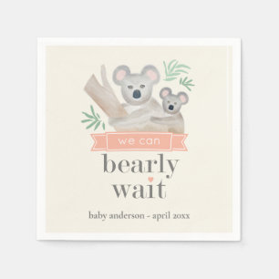 Koala Bear vi kan bearly Wait Baby Shower Pappersservett