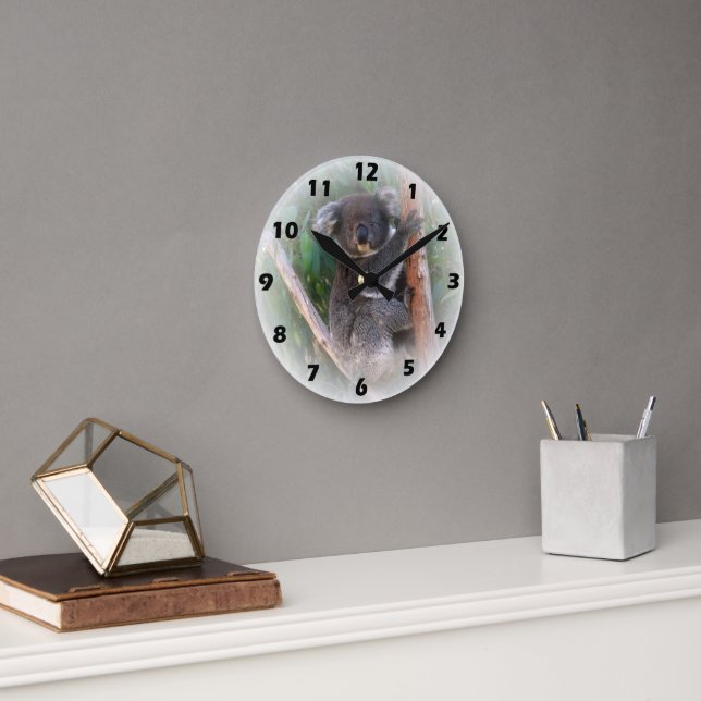 Koala Bear Wall Clock Rund Klocka (Kontor)