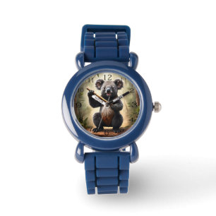 Koala Bear with a wooden Flute, Armbandsur