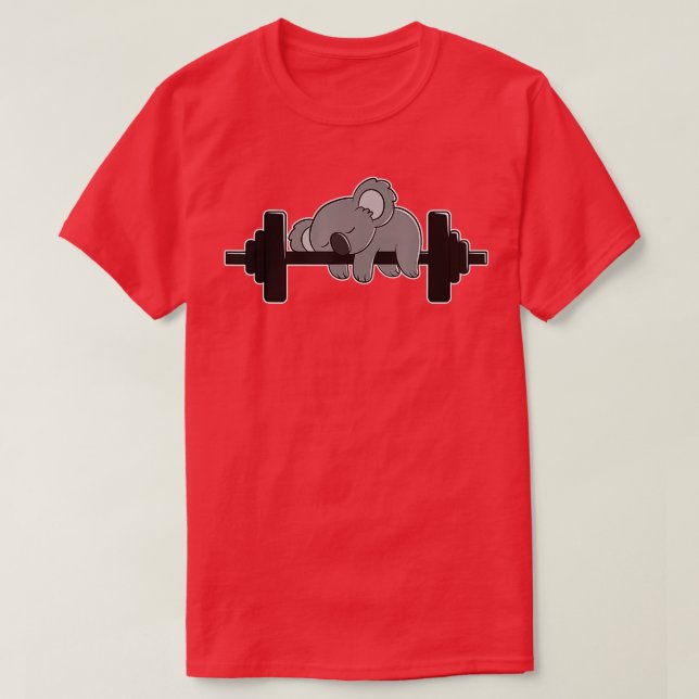 Koala Bear Workout and Weight Lyfts Gym T Shirt (Design framsida)