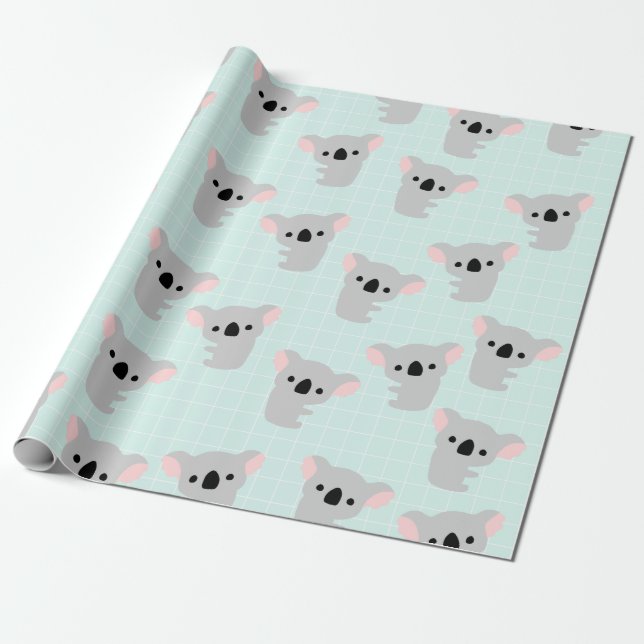 Koala Bear Wrapping Papprare Presentpapper (Utrullad)