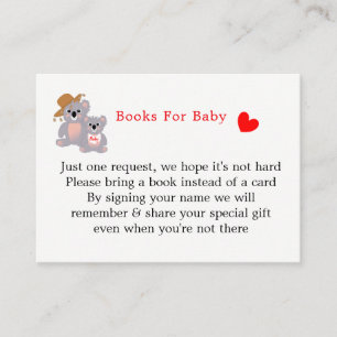 Koala Bears Toppen Cute Bokar för Baby begäran Tilläggskort