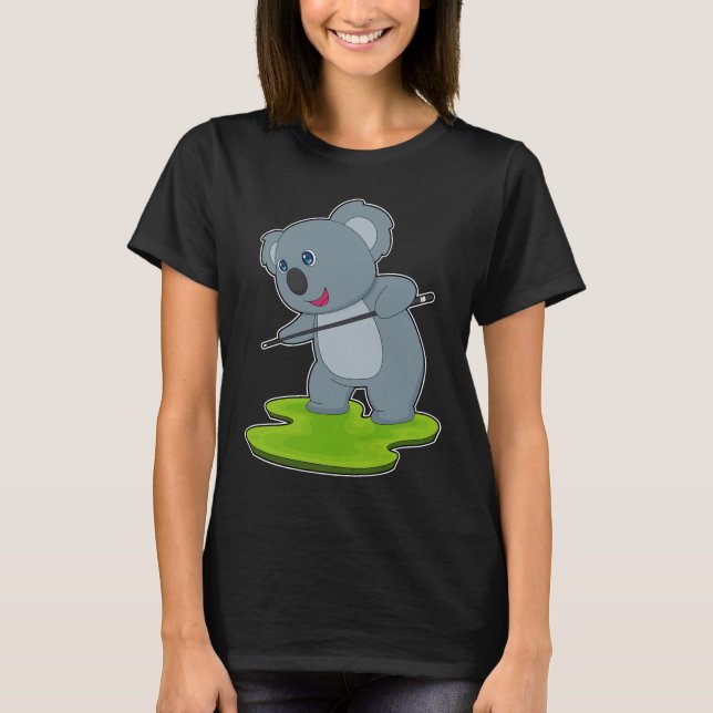 Koala Billiards Cue Sports T Shirt (Framsida)