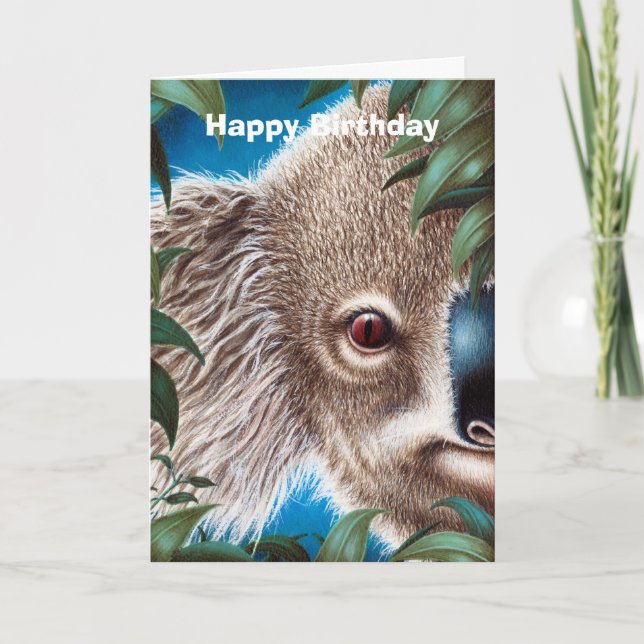 Koala Birthday Card Kort (Framsida)