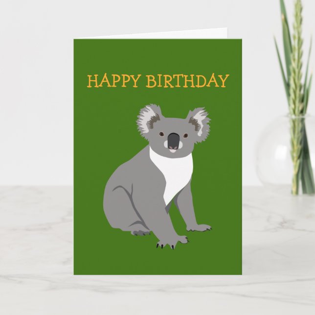 Koala Birthday Card Kort (Framsida)