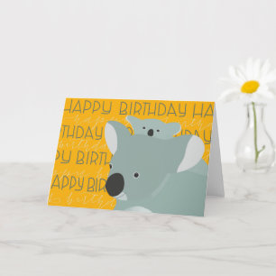 Koala Birthday Kort