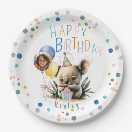Koala Birthday Pappra Tallrikar