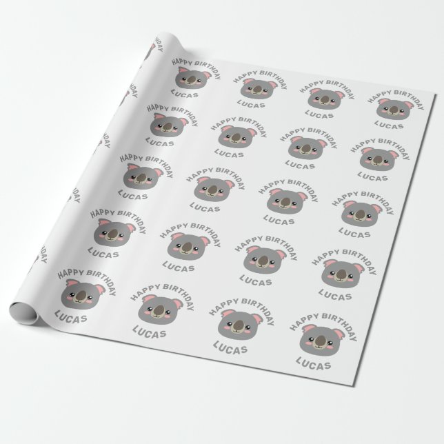 Koala Birthday Presentpapper (Utrullad)