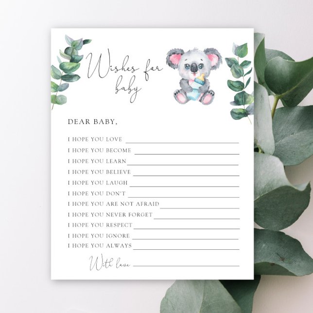 Koala björn baby shower Önskningar för bebis (Skapare uppladdad)