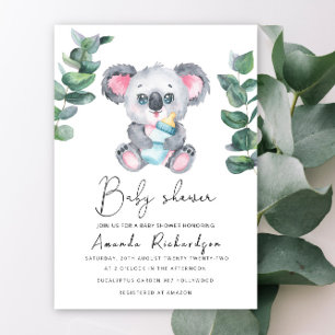 Koala Björn Barnkalas Inbjudan