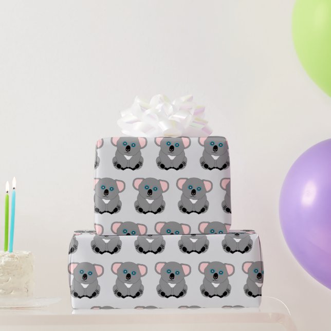 Koala Björn Design Valfri Färg Bakgrund Presentpapper (Festgåvor)