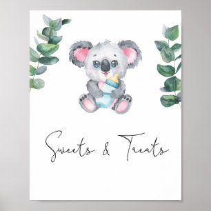 Koala Björn - godis och gods baby shower Poster