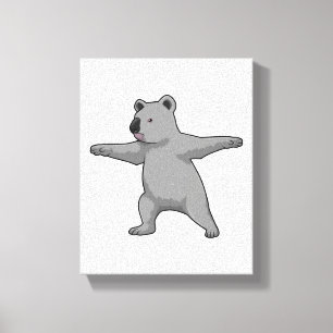 Koala björn i Yoga Fitness Canvastryck