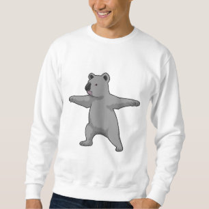 Koala björn i Yoga Fitness Lång Ärmad Tröja