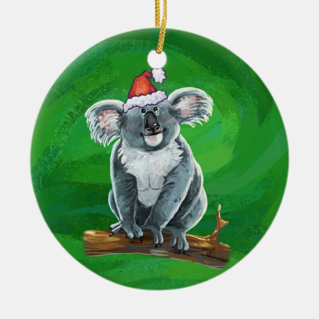 Koala Björn jul Julgransprydnad Keramik (Framsidan)