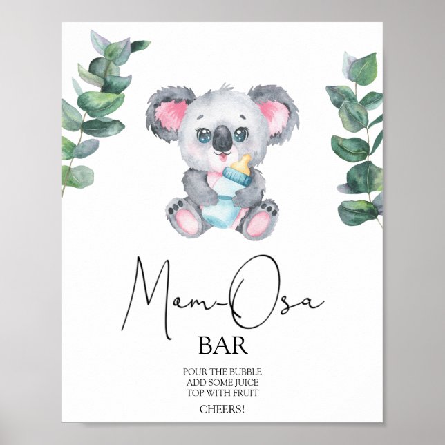 Koala Björn Momosa bar Poster (Framsidan)