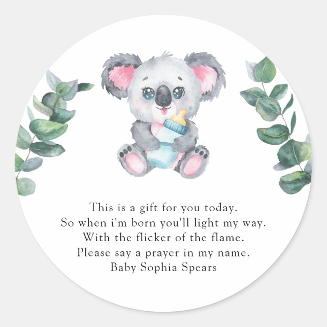 Koala Björn - Önskeljus Etikett (Framsida)
