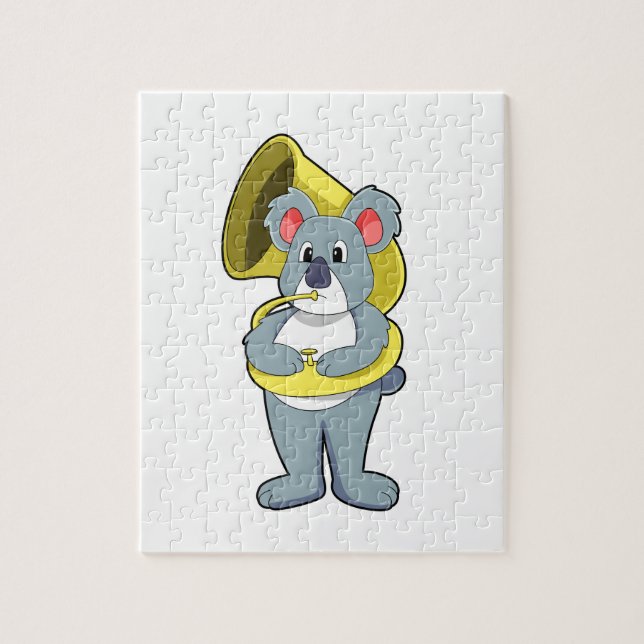 Koala björn på Music med Saxophone.PNG Pussel (Vertikal)