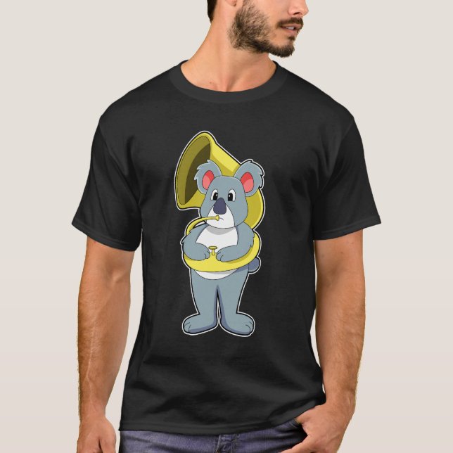 Koala björn på Music med Saxophone.PNG T Shirt (Framsida)