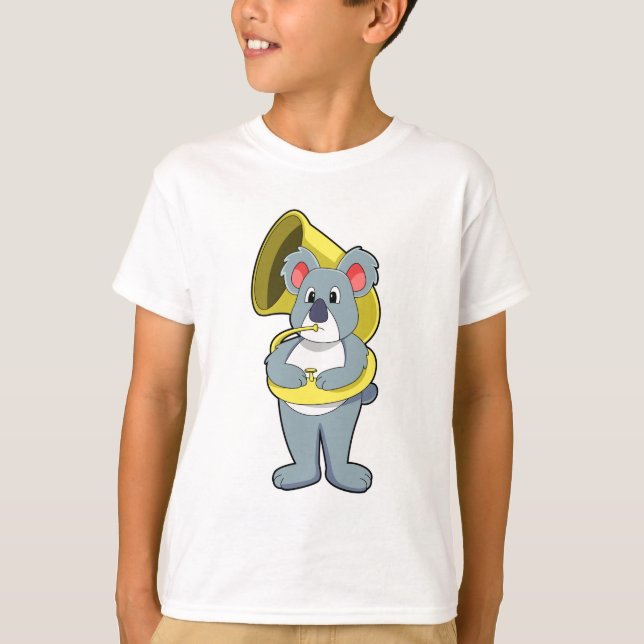 Koala björn på Music med Saxophone.PNG T Shirt (Framsida)