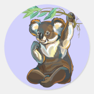 koala björn runt klistermärke
