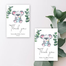 Koala björn tack baby shower