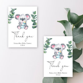 Koala björn tack baby shower kort