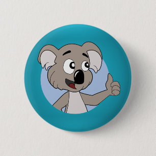 Koala björn tecknad Button Knapp
